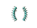 Western Turquoise Curved Bar Ear Cuff