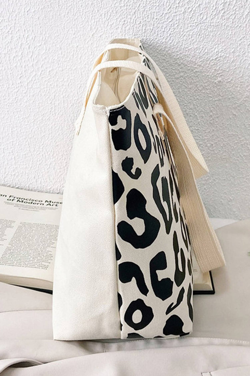 LDC Leopard Print Canvas Tote Bag