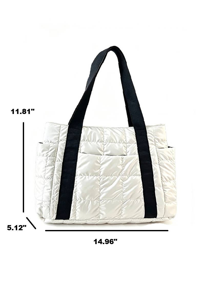 0504 Soft quilted puffy tote bag SI-29804 (Pre-Order)