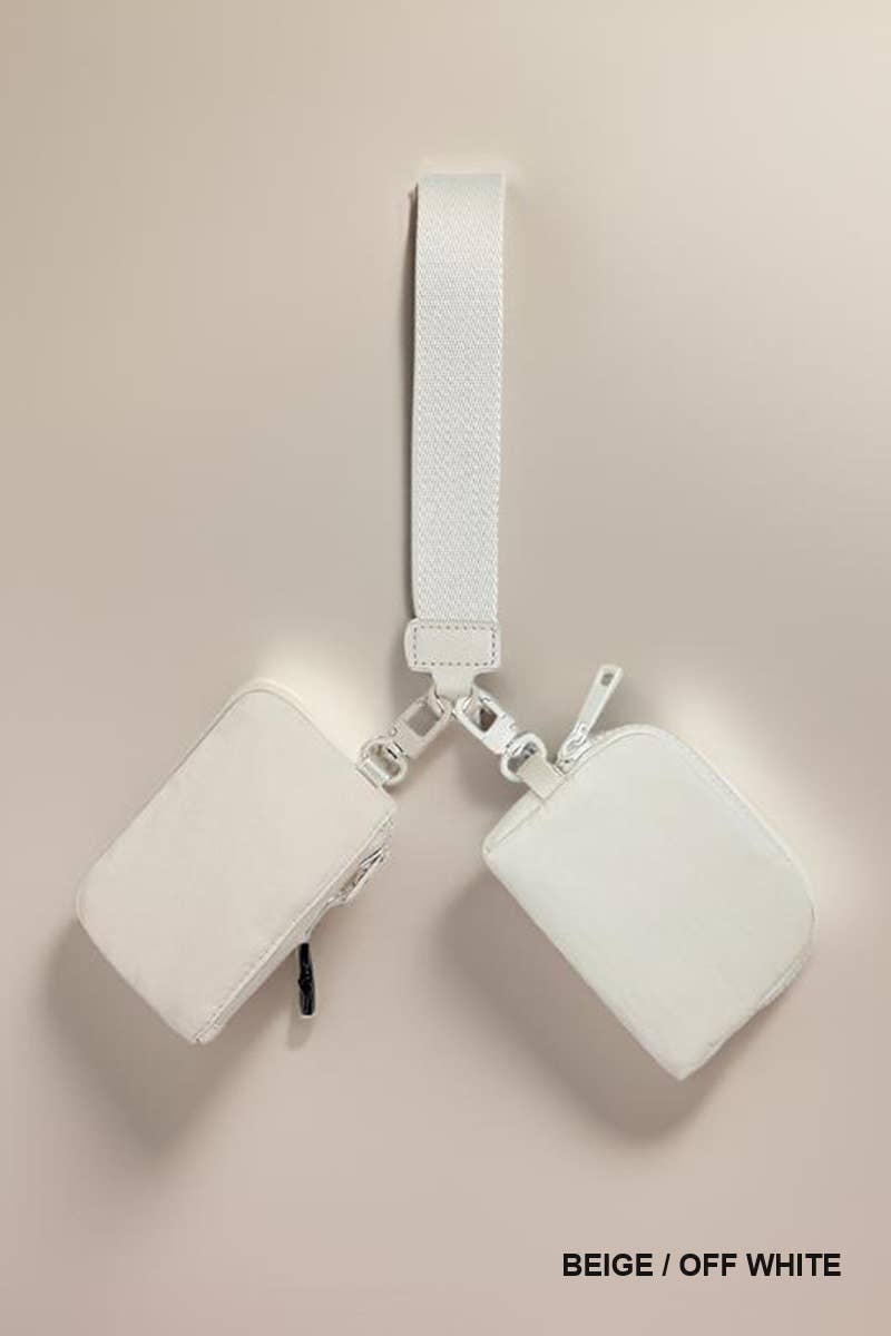 SI-26443 Dual Pouch Wristlet Keychain Wallet