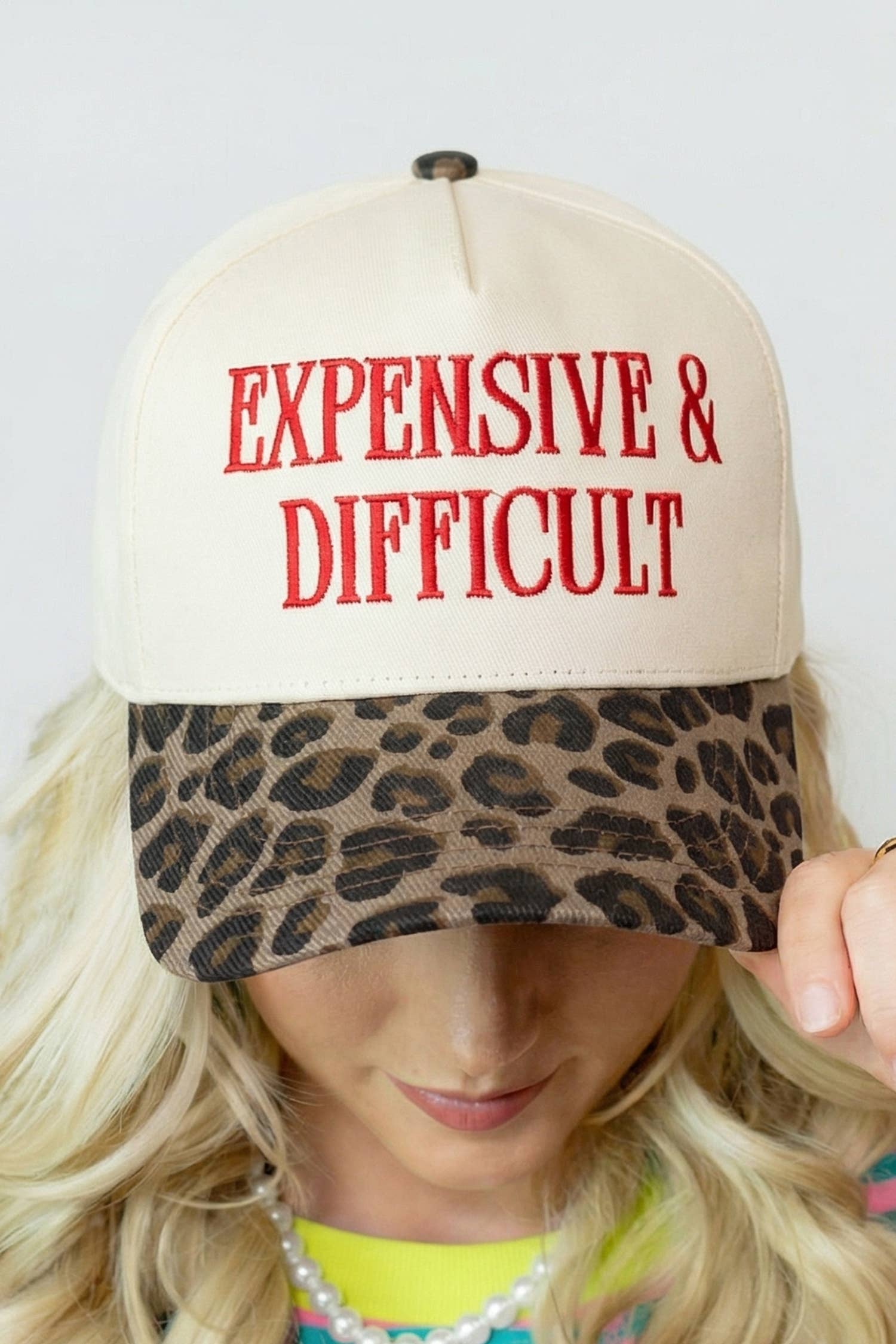 LDC EXPENSIVE & DIFFICULT Leopard Contrast Brim Cap
