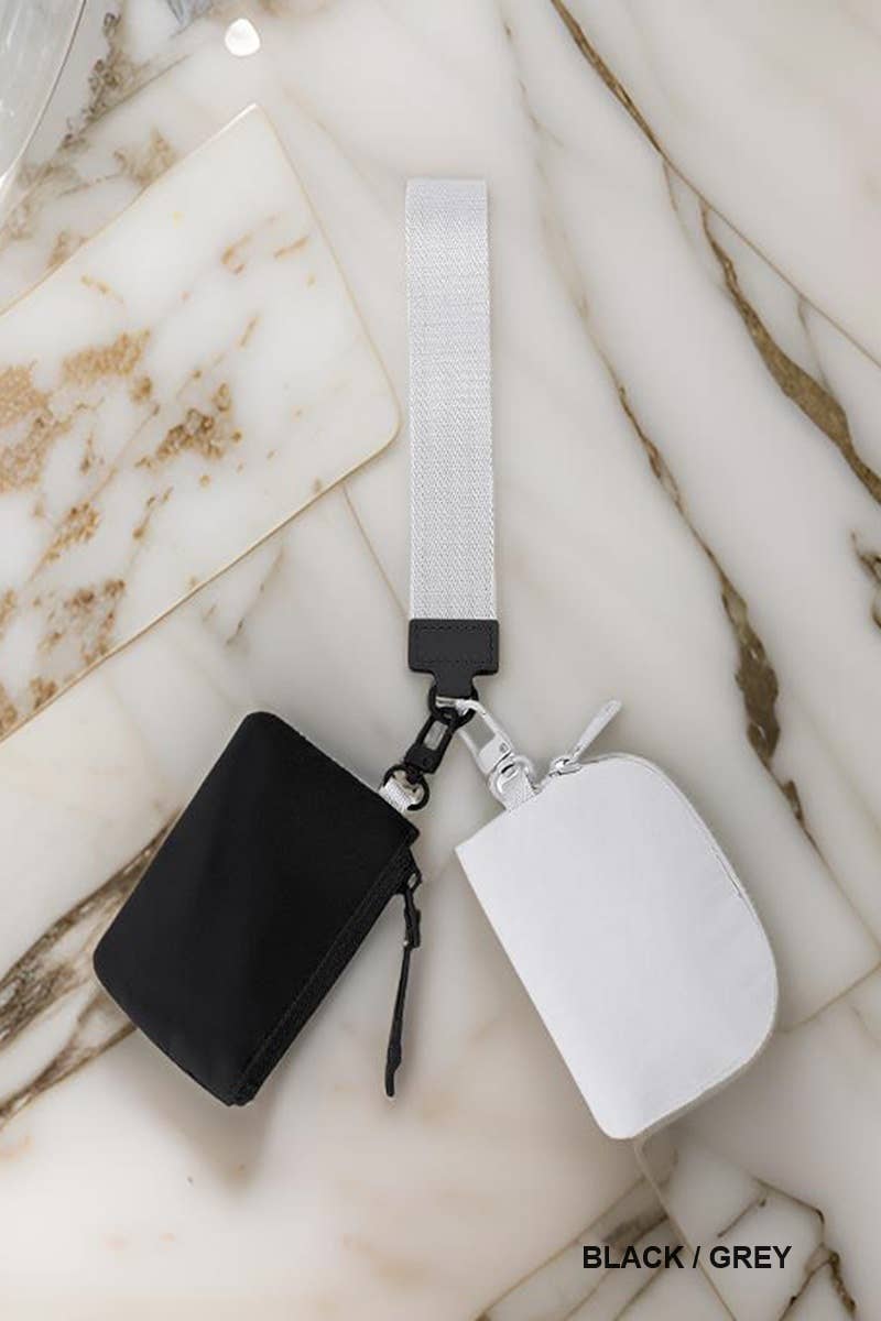 SI-26443 Dual Pouch Wristlet Keychain Wallet
