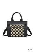 1023 Checkered Canvas Tote Bag SI-28967 (Pre-order)