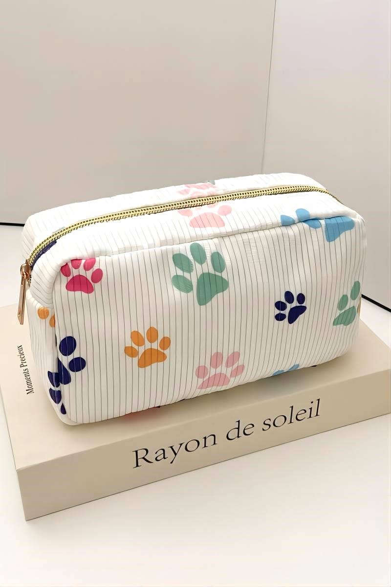 Corduroy cosmetic make up bag pouch