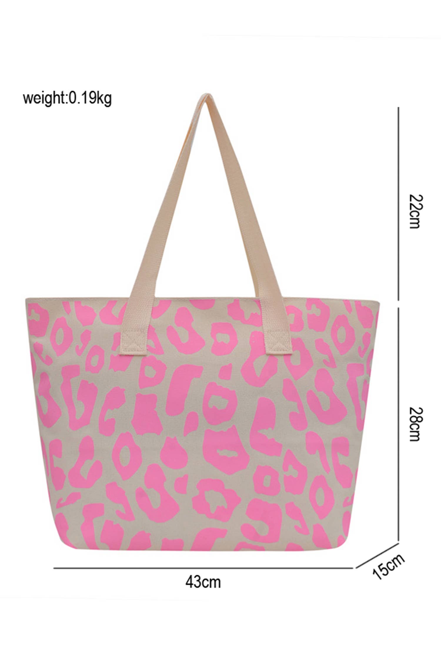 LDC Leopard Print Canvas Tote Bag