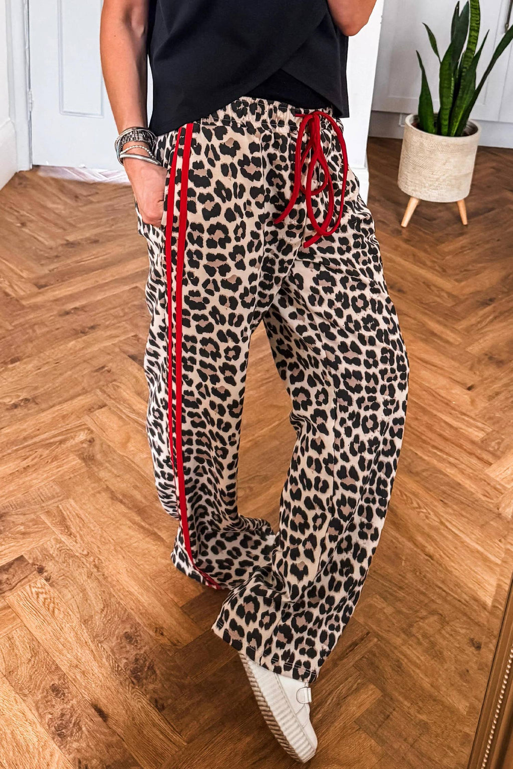LDC Casual Shift Leopard Full-length High Waist Pants (PRE-ORDER)