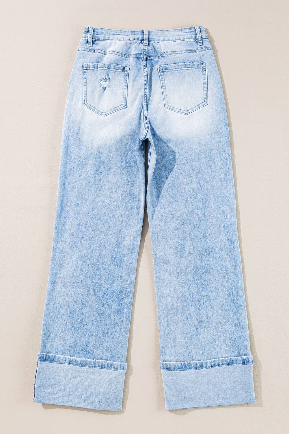 Beau Blue Light Wash Distressed Flare Jeans (PRE-ORDER)