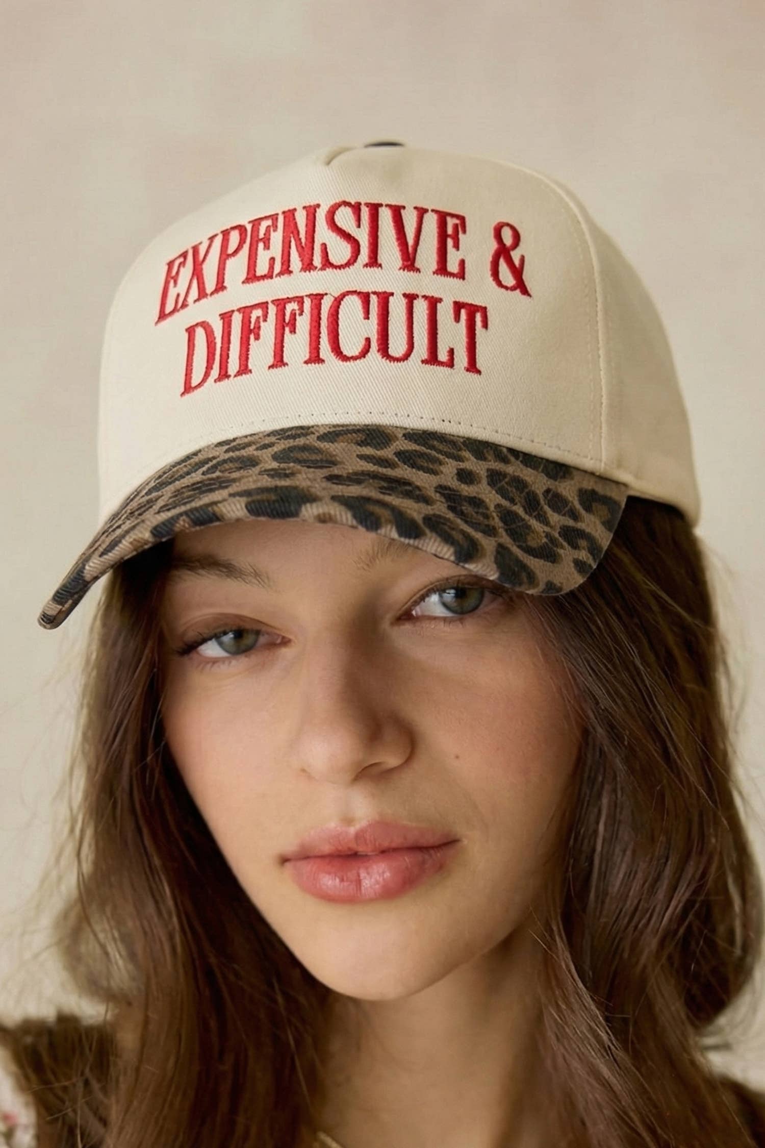 LDC EXPENSIVE & DIFFICULT Leopard Contrast Brim Cap