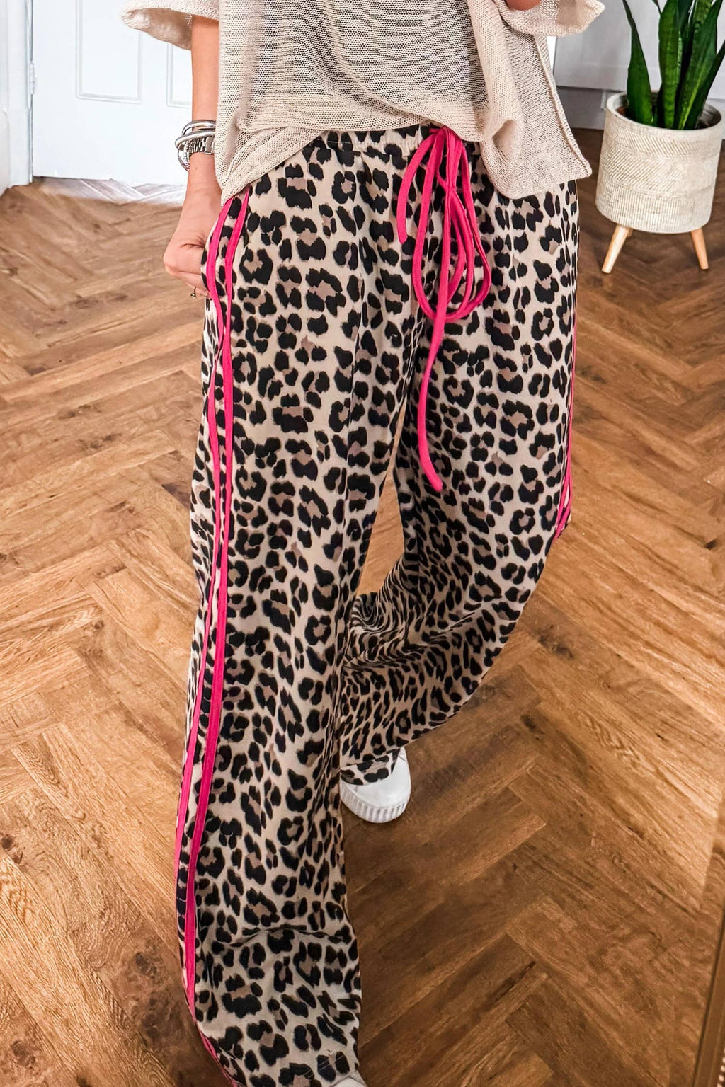 LDC Casual Shift Leopard Full-length High Waist Pants (PRE-ORDER)