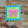 **Custom** Bow Postage Stamp Car Freshie