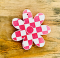 Checkered Flower Car Freshie