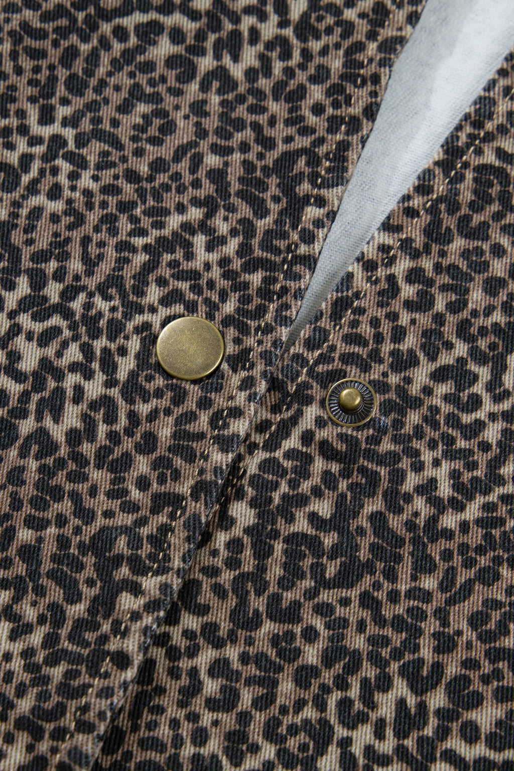 LDC Western Leopard Print Slim Denim Vest (PRE-ORDER)
