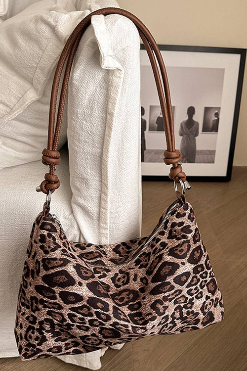 1216 Vintage Leopard Faux Suede Shoulder Bag SI-29023