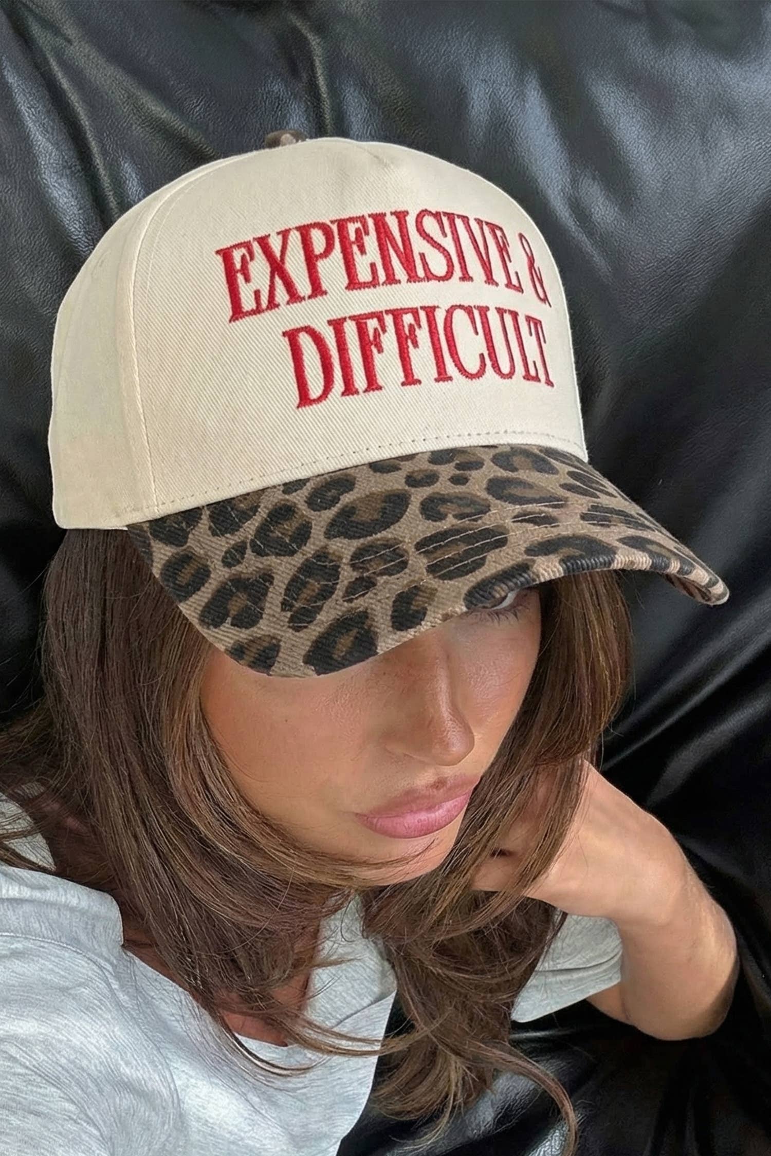 LDC EXPENSIVE & DIFFICULT Leopard Contrast Brim Cap