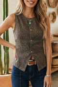 LDC Western Leopard Print Slim Denim Vest (PRE-ORDER)