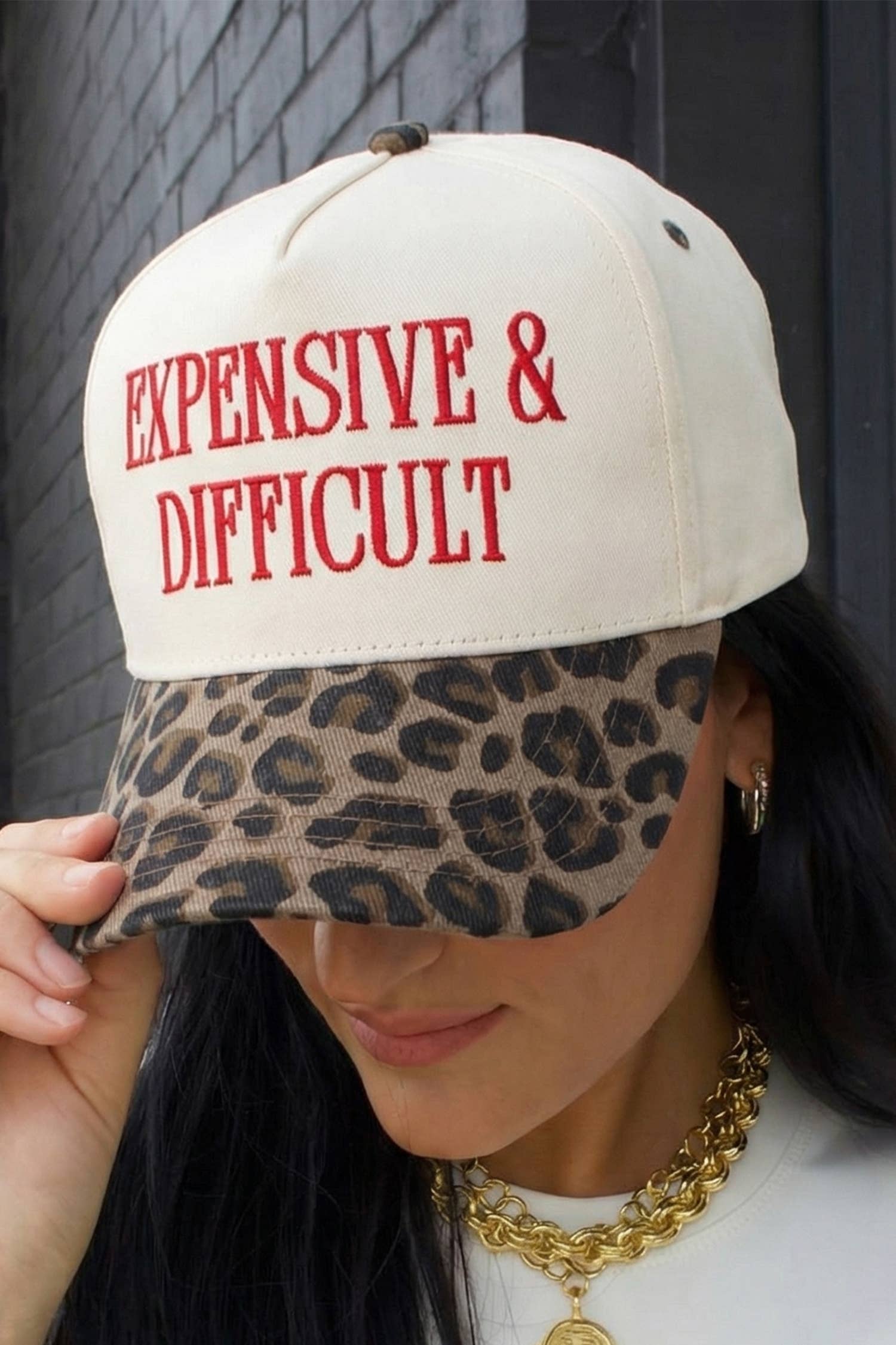 LDC EXPENSIVE & DIFFICULT Leopard Contrast Brim Cap